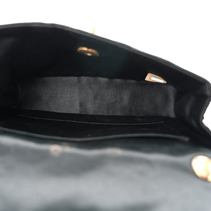 Chanel Satin Quilted Flap Black 5 of 10