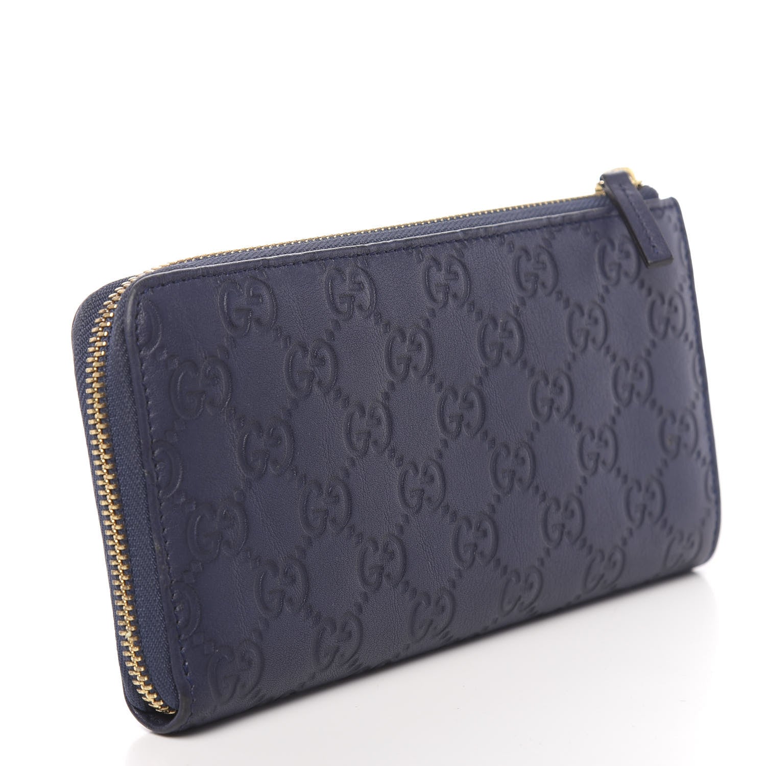 Gucci Guccissima Vitello Tender Donna Long Wallet Blue 3 of 8