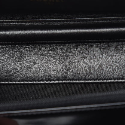 Chanel Glazed Calfskin Quilted Boy Wallet On Chain WOC Black 16 of 19