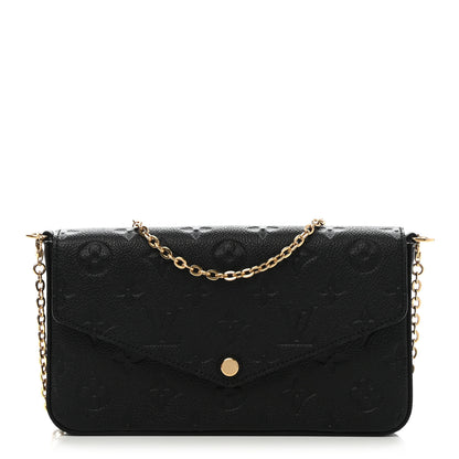Louis Vuitton Empreinte Pochette Felicie Chain Wallet Black 3 of 11