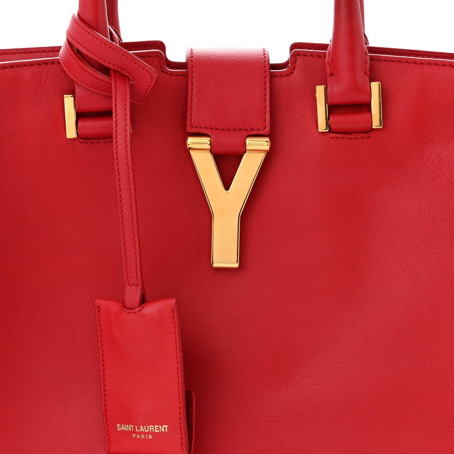 Calfskin Small Classic Y Cabas Red