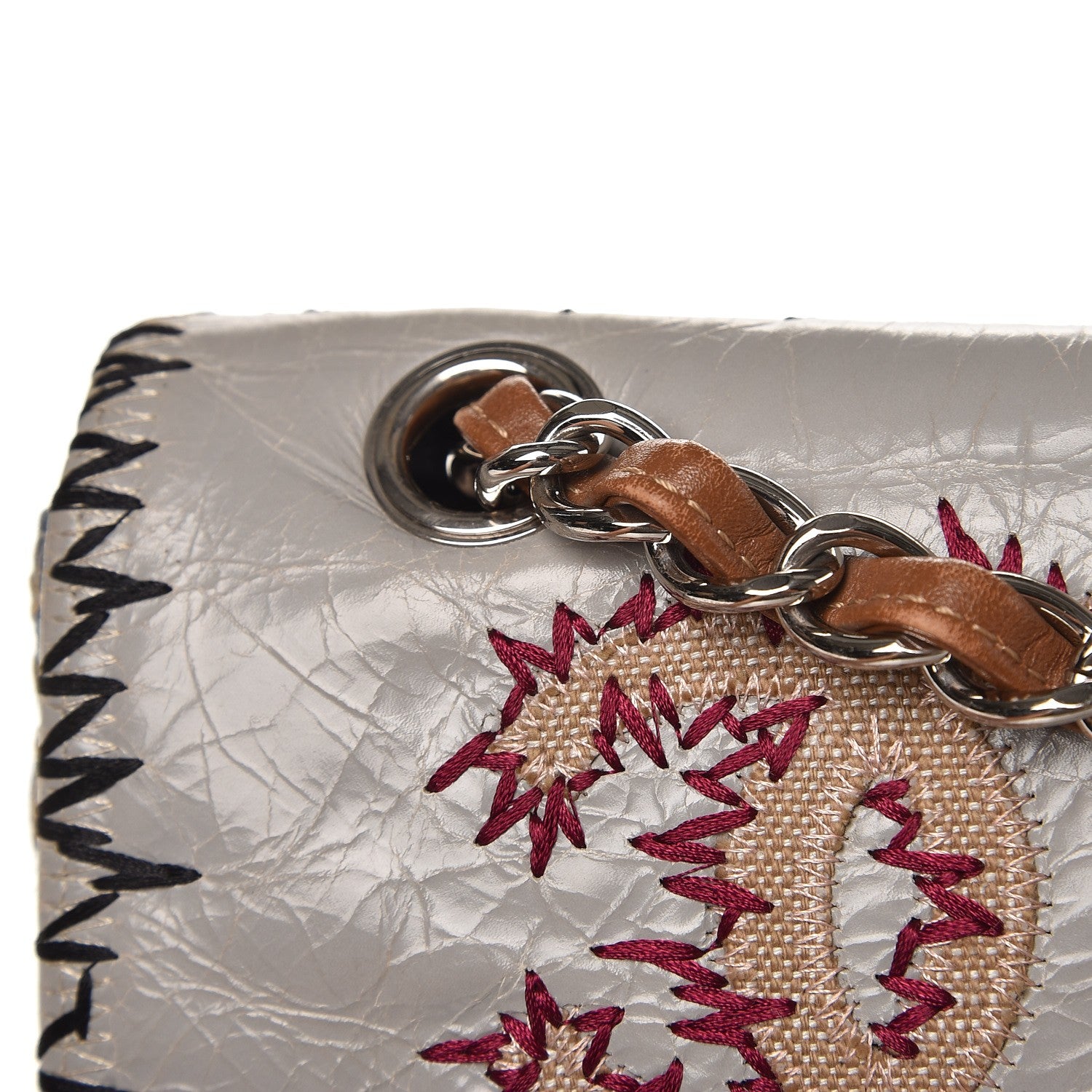 Chanel Denim Tweed Patchwork Jumbo Single Flap Multicolor 9 of 9