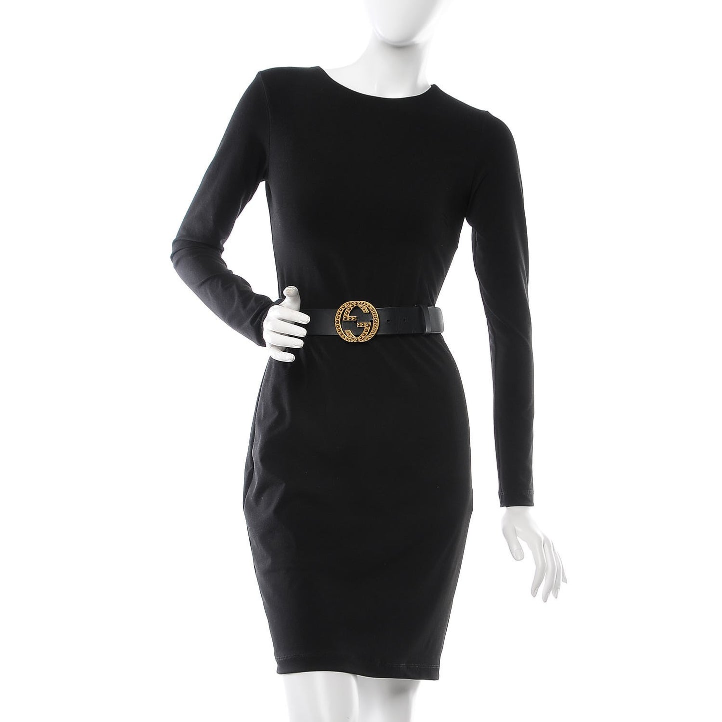 Calfskin Studded Interlocking G Belt 90 36 Black