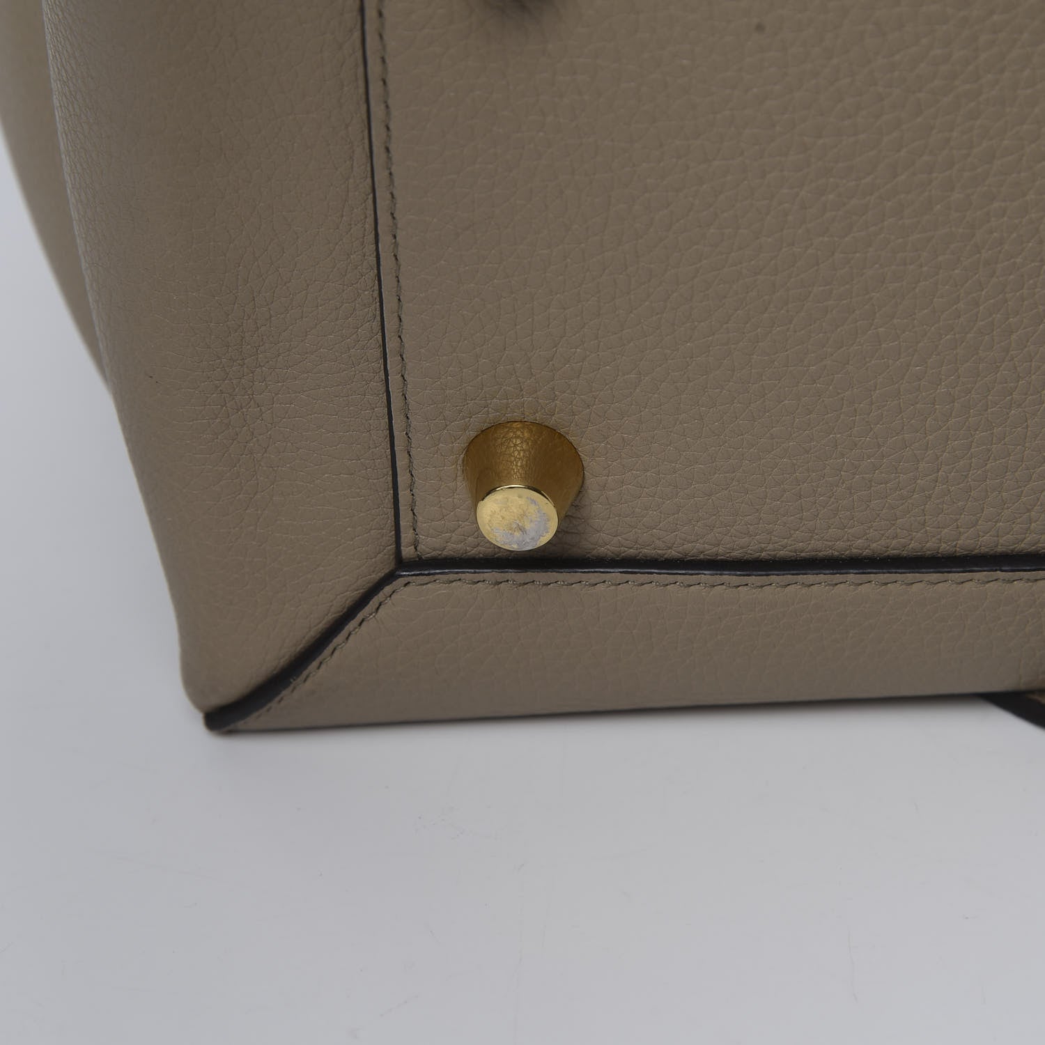 Celine Drummed Calfskin Mini Belt Bag Dune 17 of 23