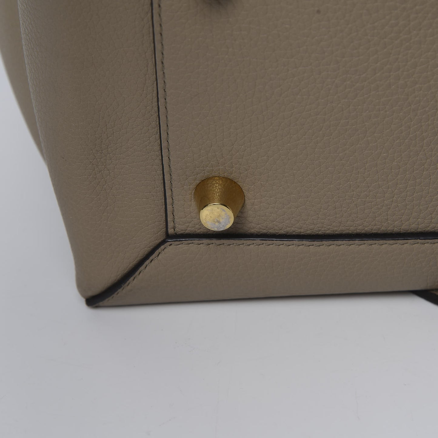 Drummed Calfskin Mini Belt Bag Light Taupe