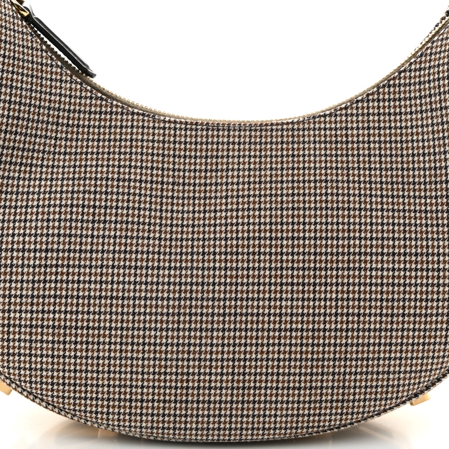 Fendi Wool Vitello Grace Small Houndstooth Small Fendigraphy Hobo Bag Beige Ebano 8 of 10