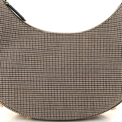 Fendi Wool Vitello Grace Small Houndstooth Small Fendigraphy Hobo Bag Beige Ebano 8 of 10