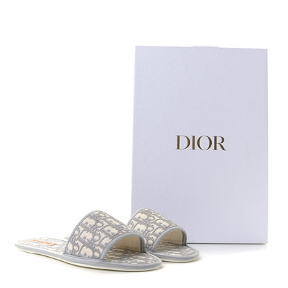 Christian Dior Velvet Oblique Chez Moi Sandal 41 Grey Stone 12 of 12