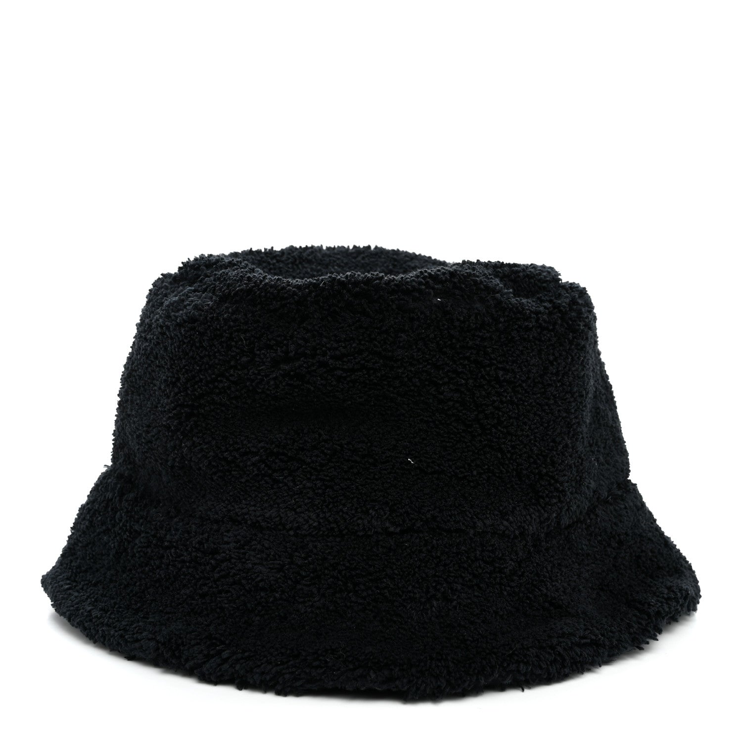 Prada Terry Cloth Logo Embroidered Womens Bucket Hat S Black White 6 of 8