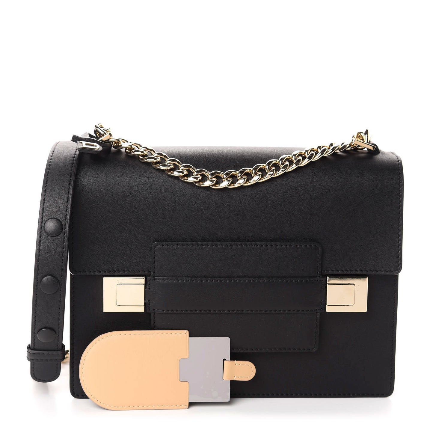 Calfskin Madame PM Chaine Bag Black