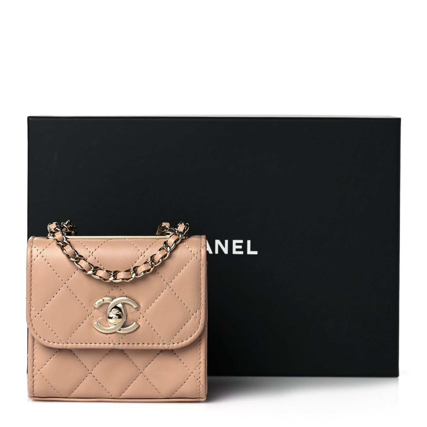Lambskin Quilted Mini Trendy CC Clutch With Chain