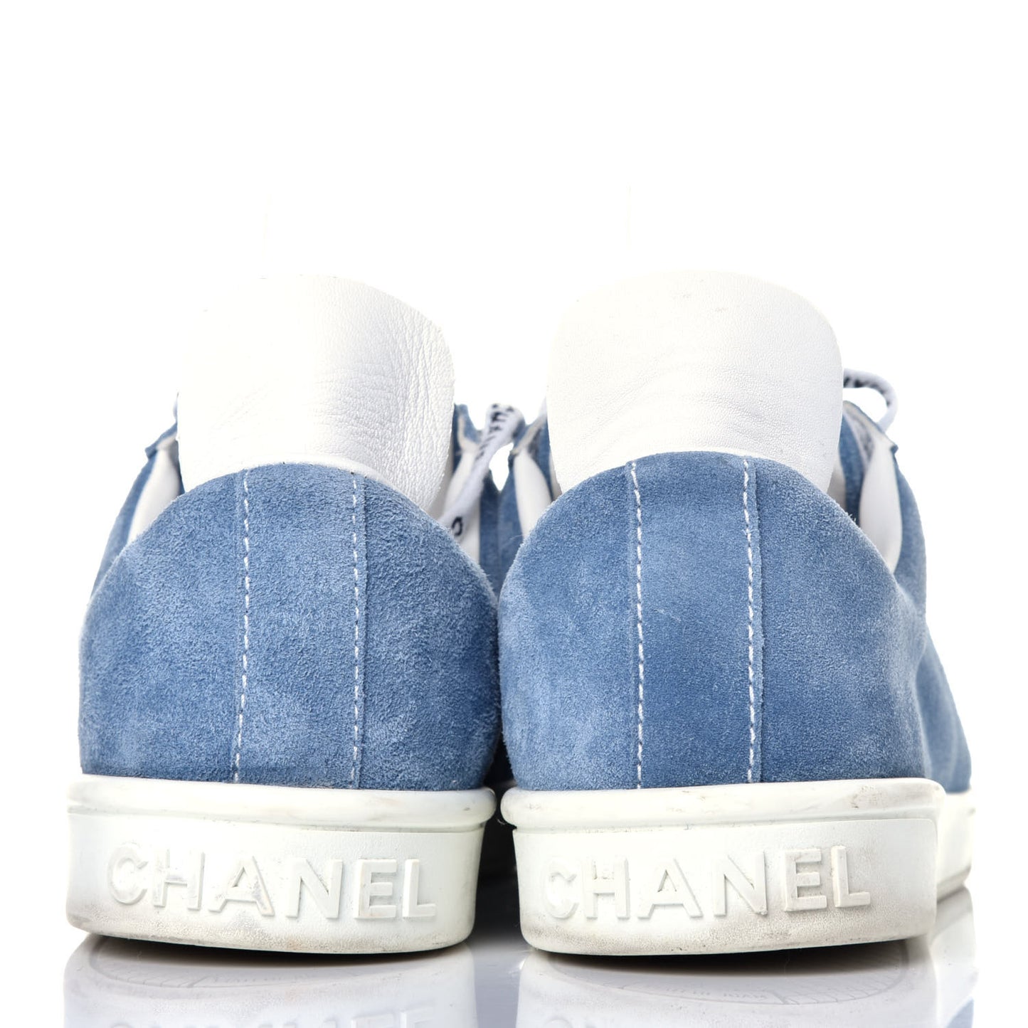 Suede Calfskin Sneakers 42 Light Blue