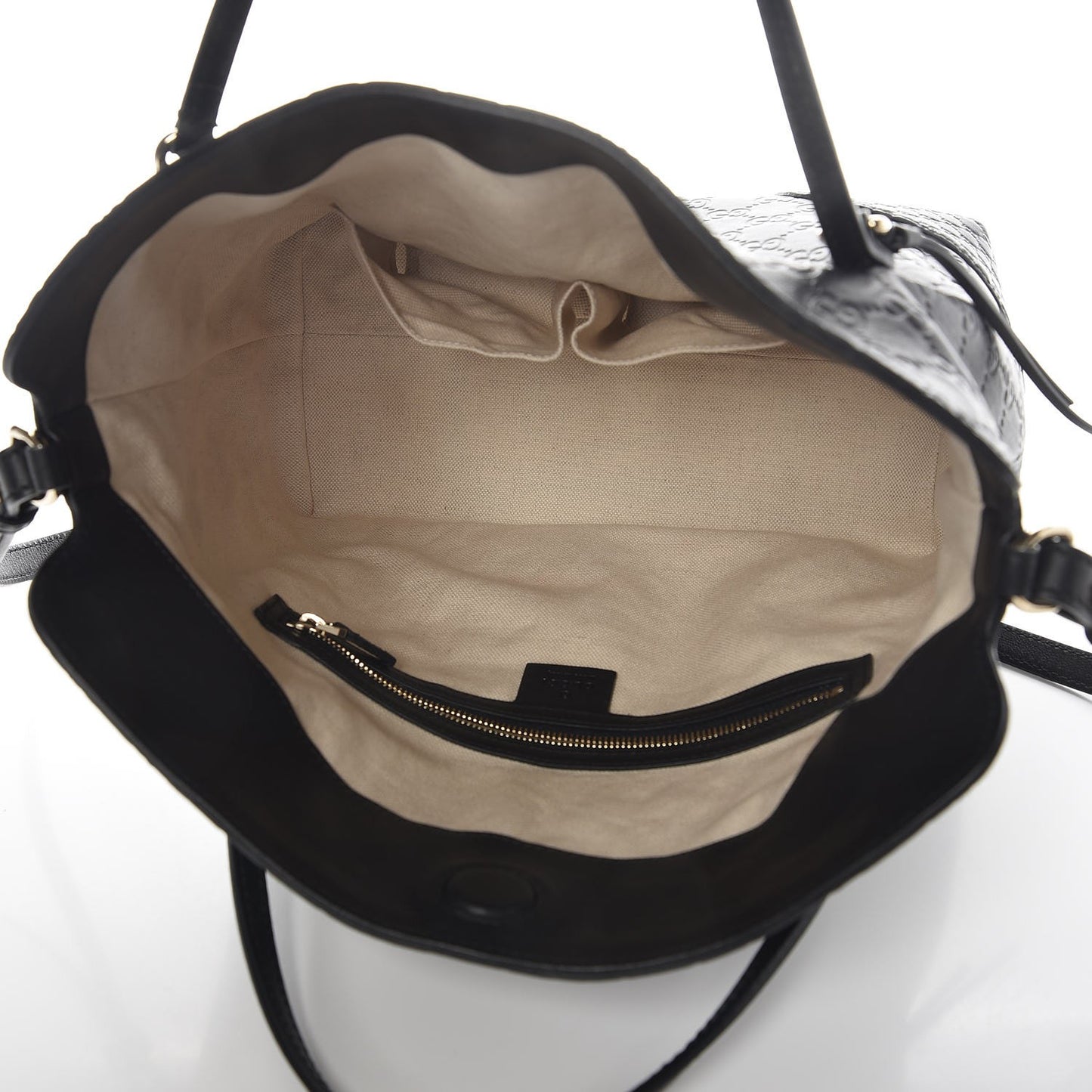 Guccissima Medium Bree Foldover Tote Black