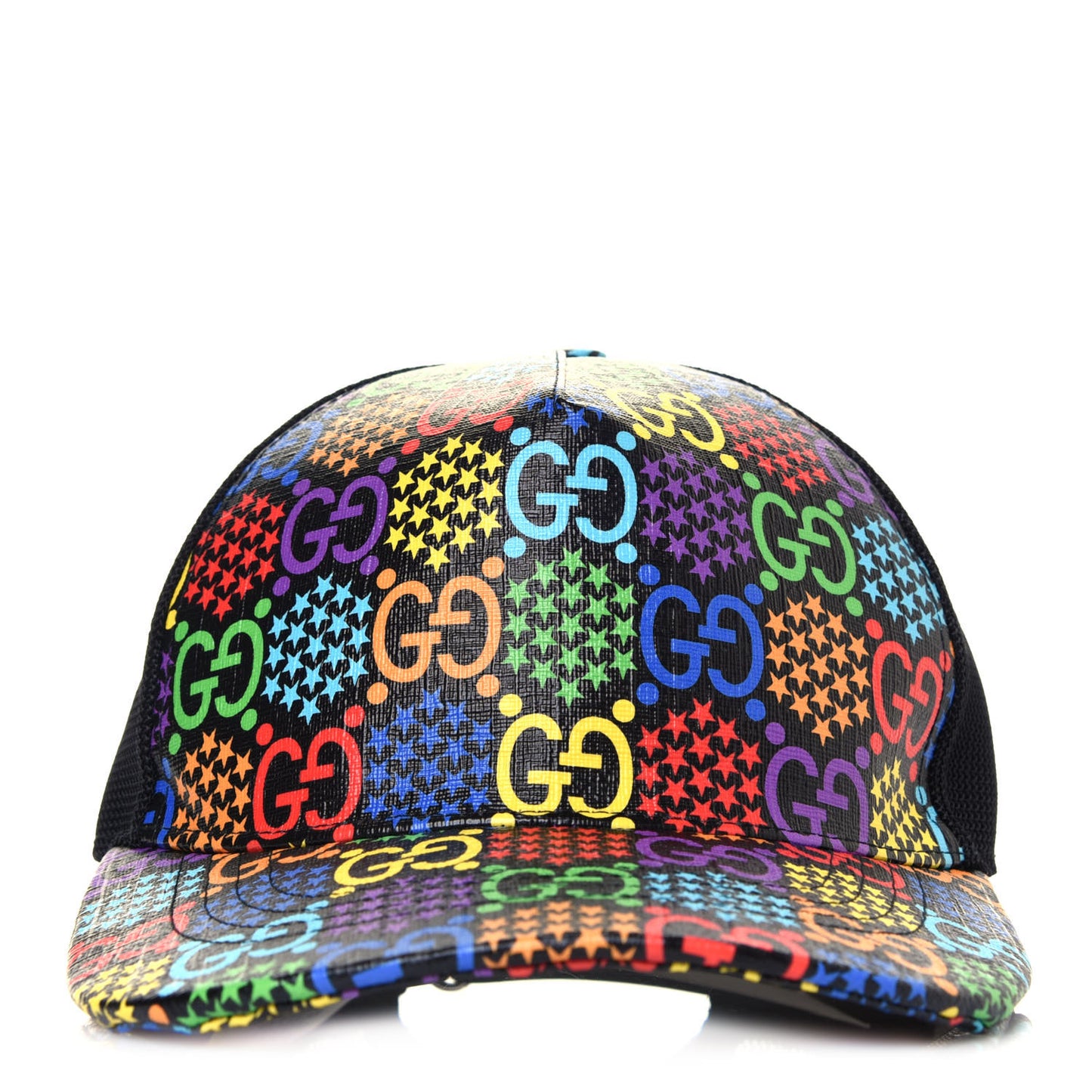 GG Supreme Monogram Psychedelic Baseball Hat Black