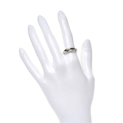 Cartier 18K White Yellow Pink Gold Diamond Small Trinity Paved Ring 51 5.75 2 of 4