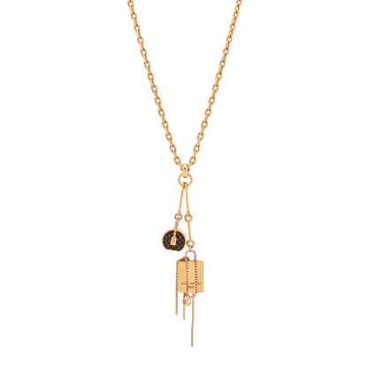 Louis Vuitton Metal Mini Boite Chapeau Pendant Necklace Gold 1 of 5