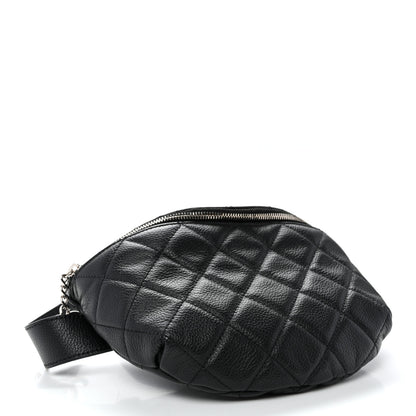 Chanel Grained Calfskin Quilted Waist Belt Bag Black 4 of 10