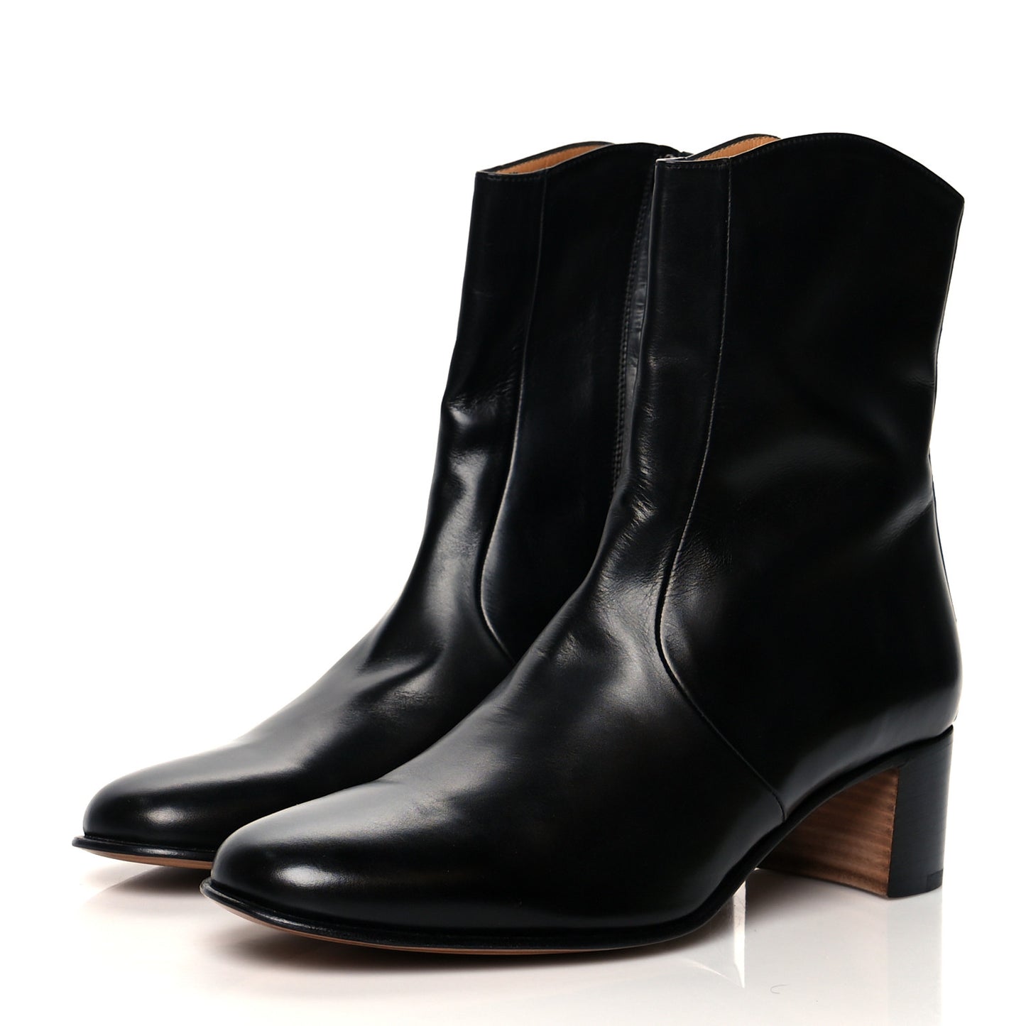 Calfskin Ankle Boots 38 Black