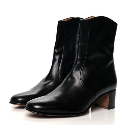 Hermes Calfskin Ankle Boots 38 Black 3 of 9