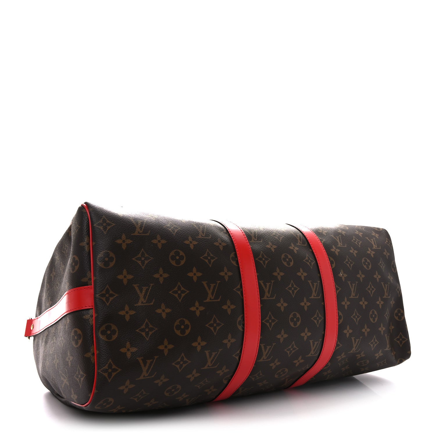 Louis Vuitton Calfskin Monogram Keepall Bandouliere 50 Coquelicot 3 of 8