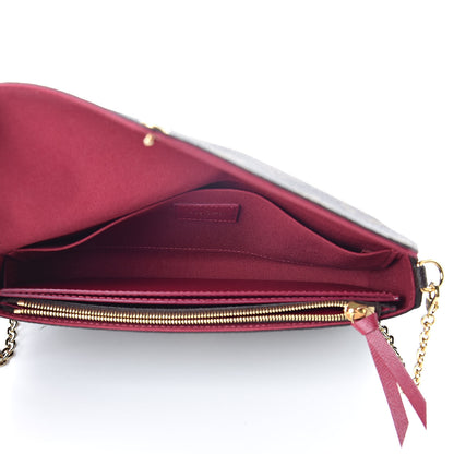 Louis Vuitton Monogram Pochette Felicie Chain Wallet Fuchsia 6 of 13