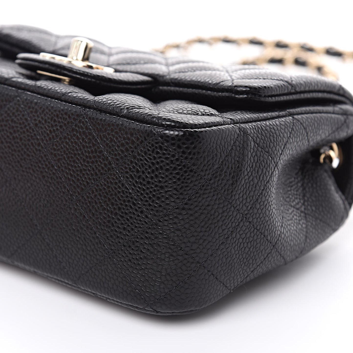 Caviar Quilted Mini Square Flap Black