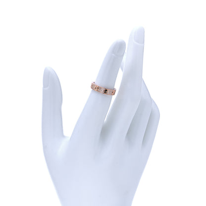 Cartier 18K Pink Gold Diamond 4mm LOVE Wedding Paved Band Ring 48 4.5 2 of 6