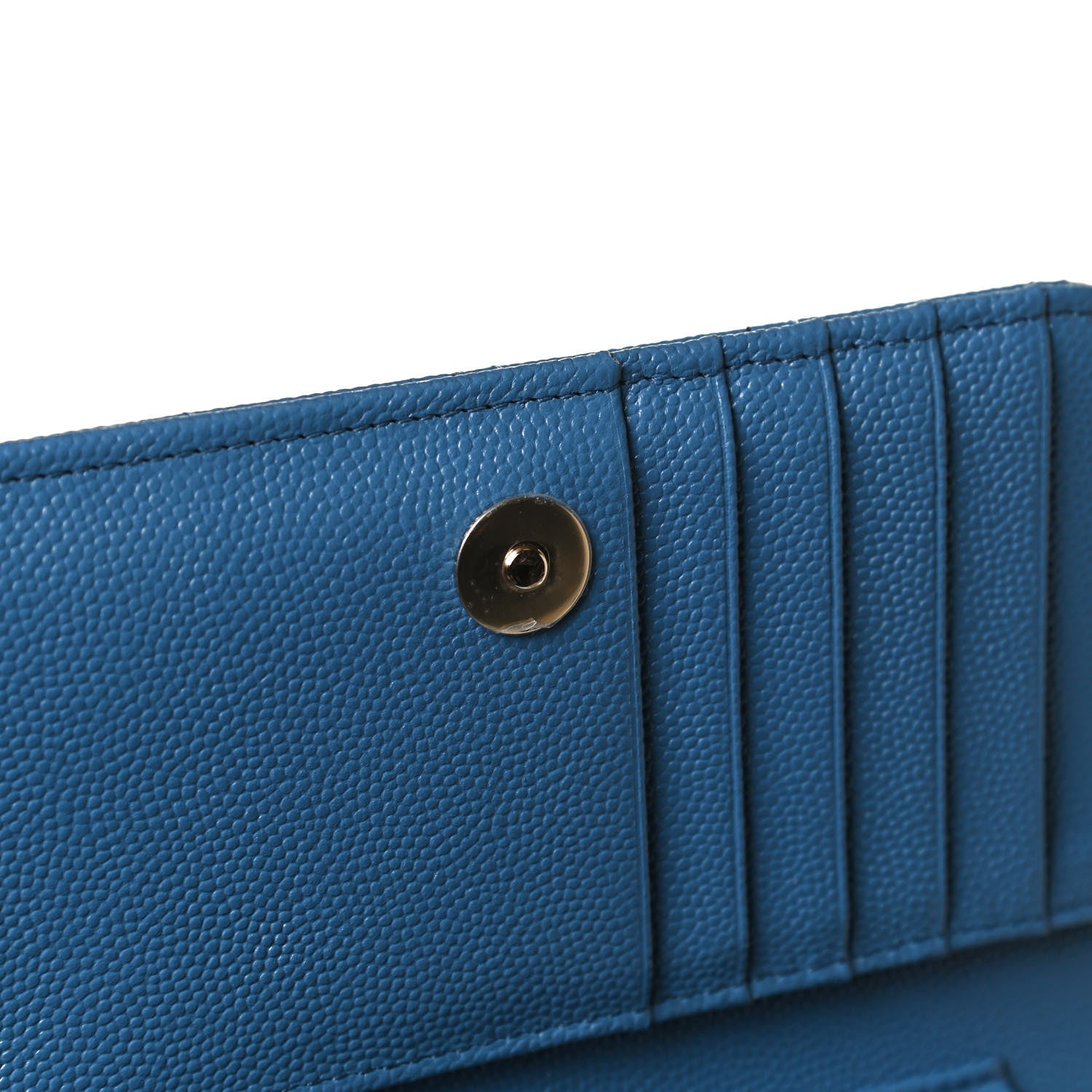 Chanel Caviar Quilted Mini Wallet On Chain WOC Blue 11 of 12