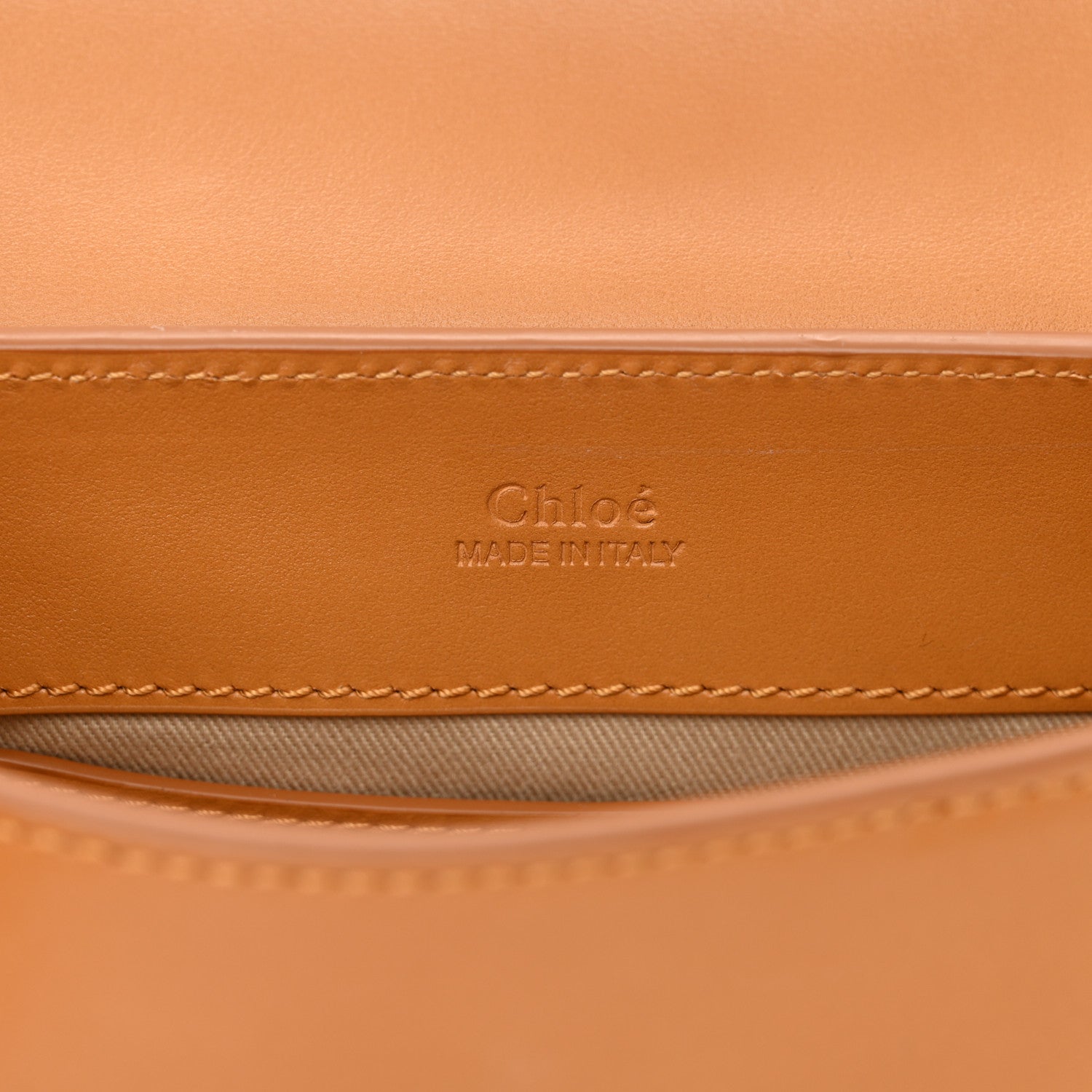 Chloe Calfskin Suede C Belt Bag Tan 6 of 10