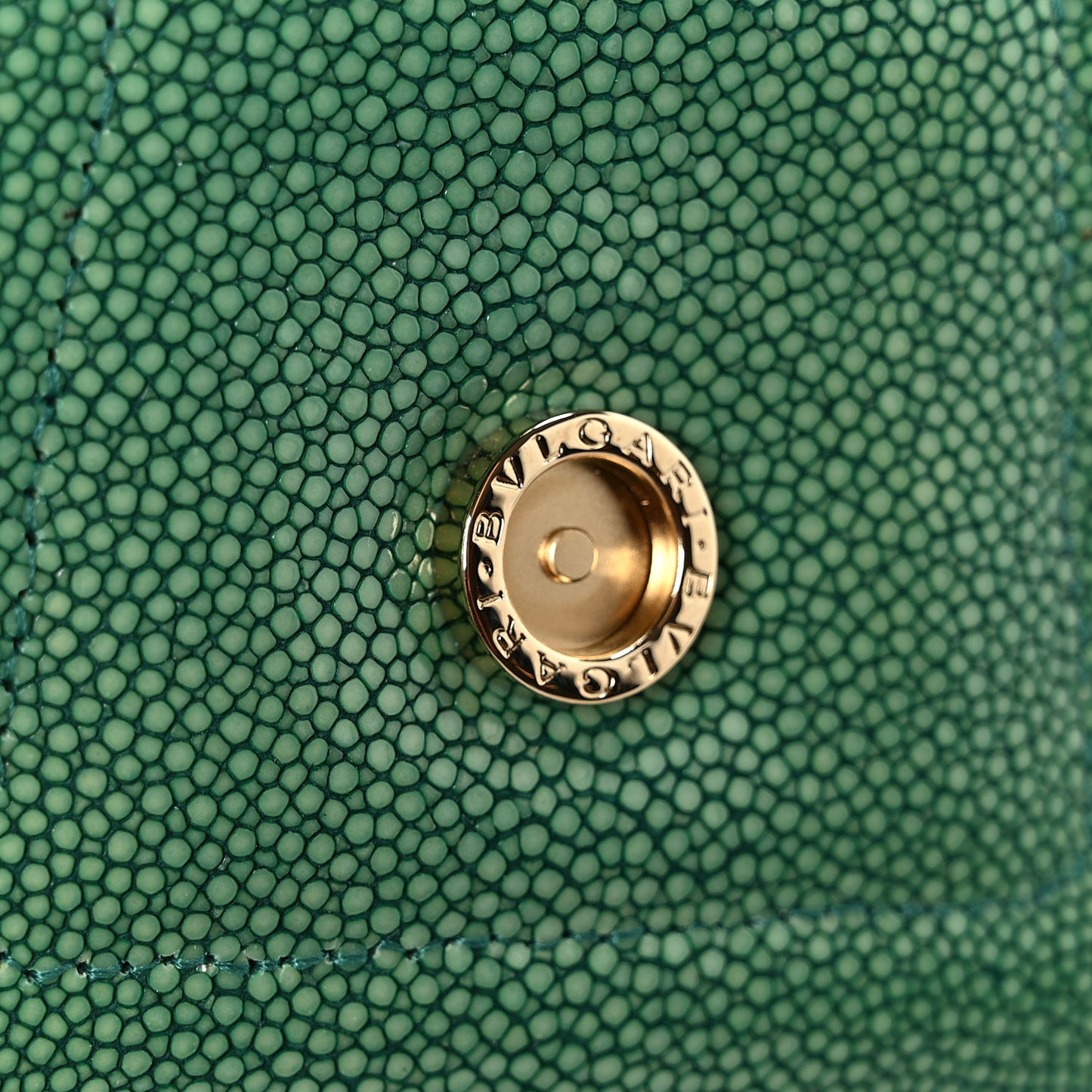 Galuchat Serpenti Reverse Micro Top Handle Emerald Green