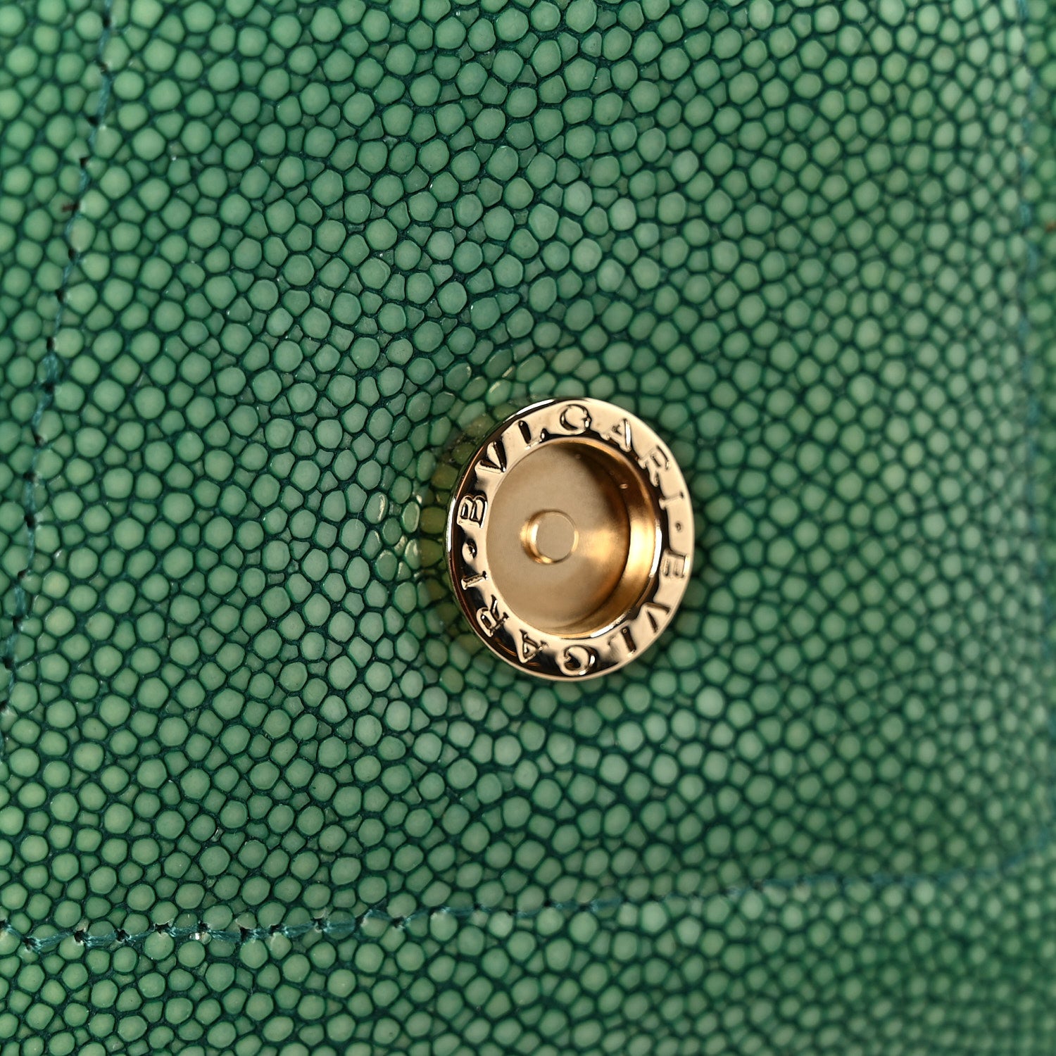 Bulgari Galuchat Serpenti Reverse Micro Top Handle Emerald Green 8 of 12