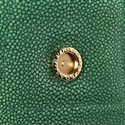 Bulgari Galuchat Serpenti Reverse Micro Top Handle Emerald Green 8 of 12