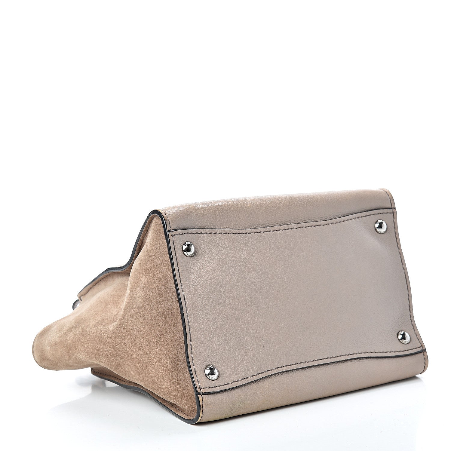 Prada Glace Calf Suede Twin Pocket Tote Pomice 3 of 21
