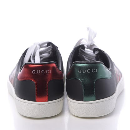 Gucci Calfskin Kingsnake Mens Ace Sneakers 9 Black Multicolor 7 of 10