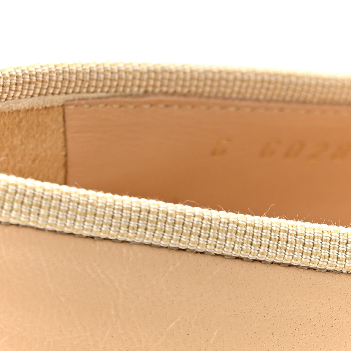 Lambskin Cap Toe CC Ballerina Flats 35.5 Beige Black