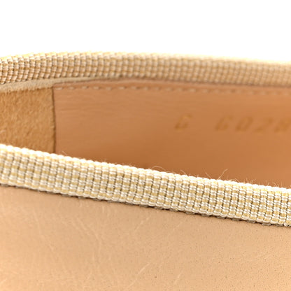 Chanel Lambskin Cap Toe CC Ballerina Flats 35.5 Beige Black 10 of 11