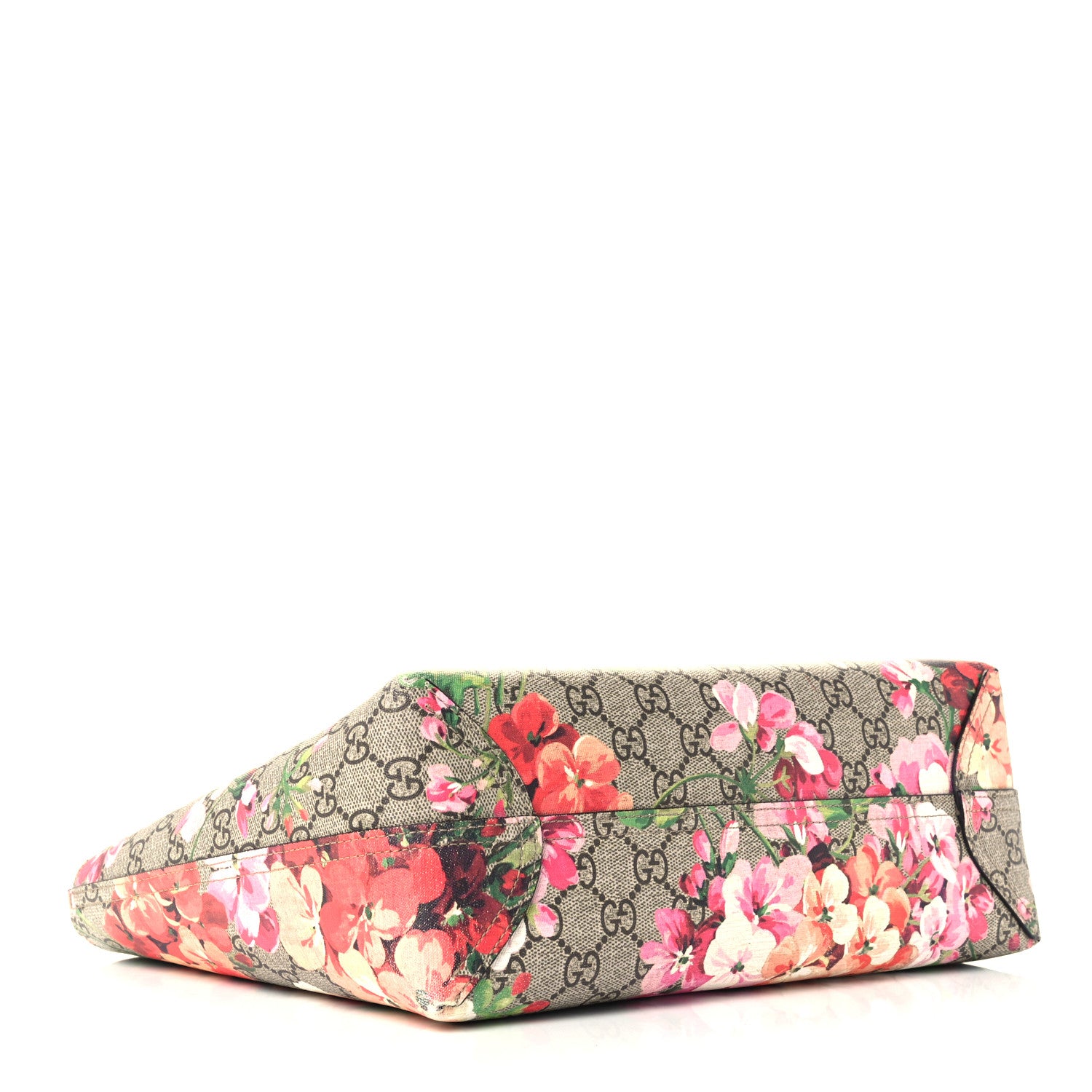Gucci GG Supreme Monogram Blooms Medium Reversible Tote Beige Multicolor Dry Rose 4 of 11