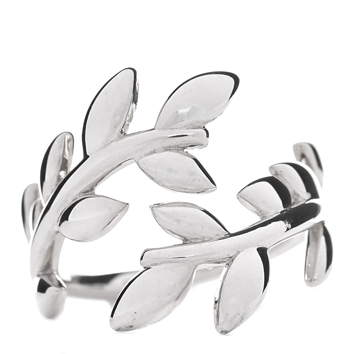 Sterling Silver Paloma Picasso Olive Leaf Bypass Ring 46 3.75