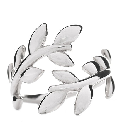 Tiffany Sterling Silver Paloma Picasso Olive Leaf Bypass Ring 46 3.75 1 of 5