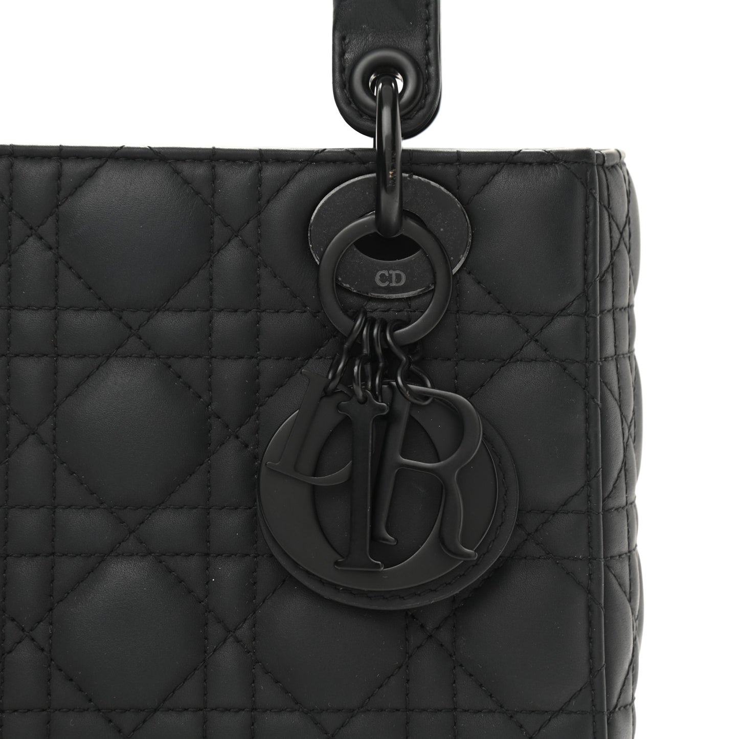 Ultra Matte Calfskin Cannage Small My ABCDior Lady Dior Black