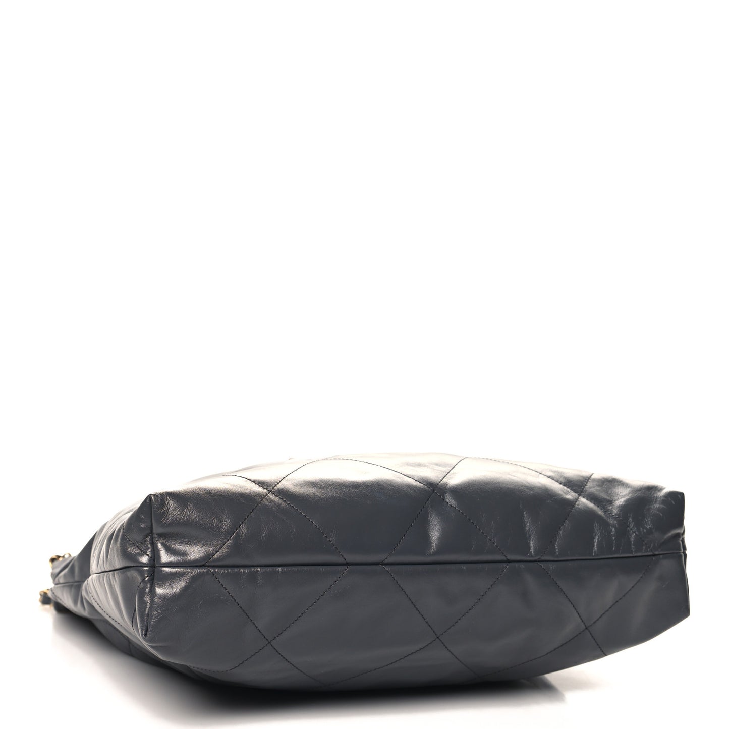 Shiny Calfskin Quilted Chanel 22 Dark Grey