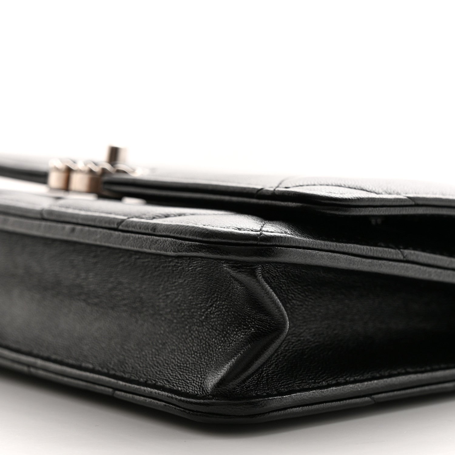Chanel Lambskin Quilted Chanel 19 Wallet On Chain WOC Black 11 of 16