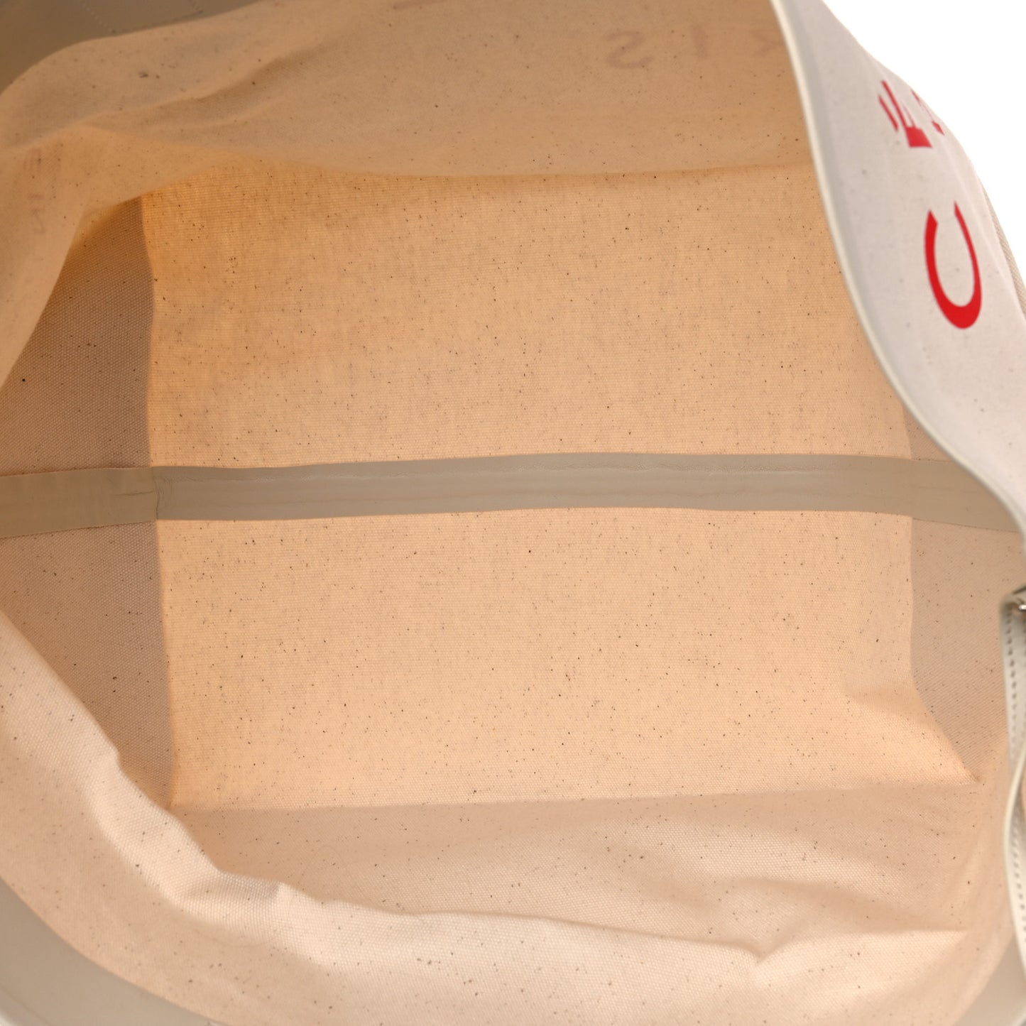 Textile Small Made In Tote Natural Red