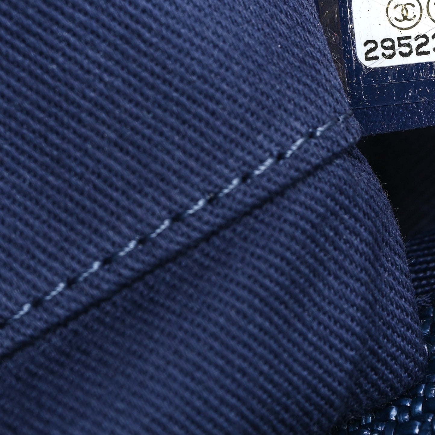 Mixed Fibers Striped Medium Deauville Tote Navy Blue