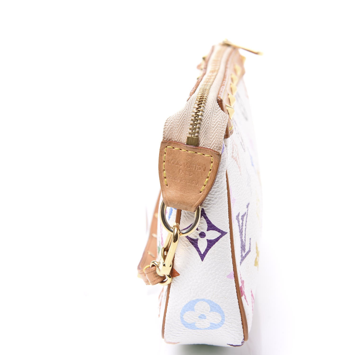 Louis Vuitton Monogram Multicolor Pochette Accessories White 8 of 9