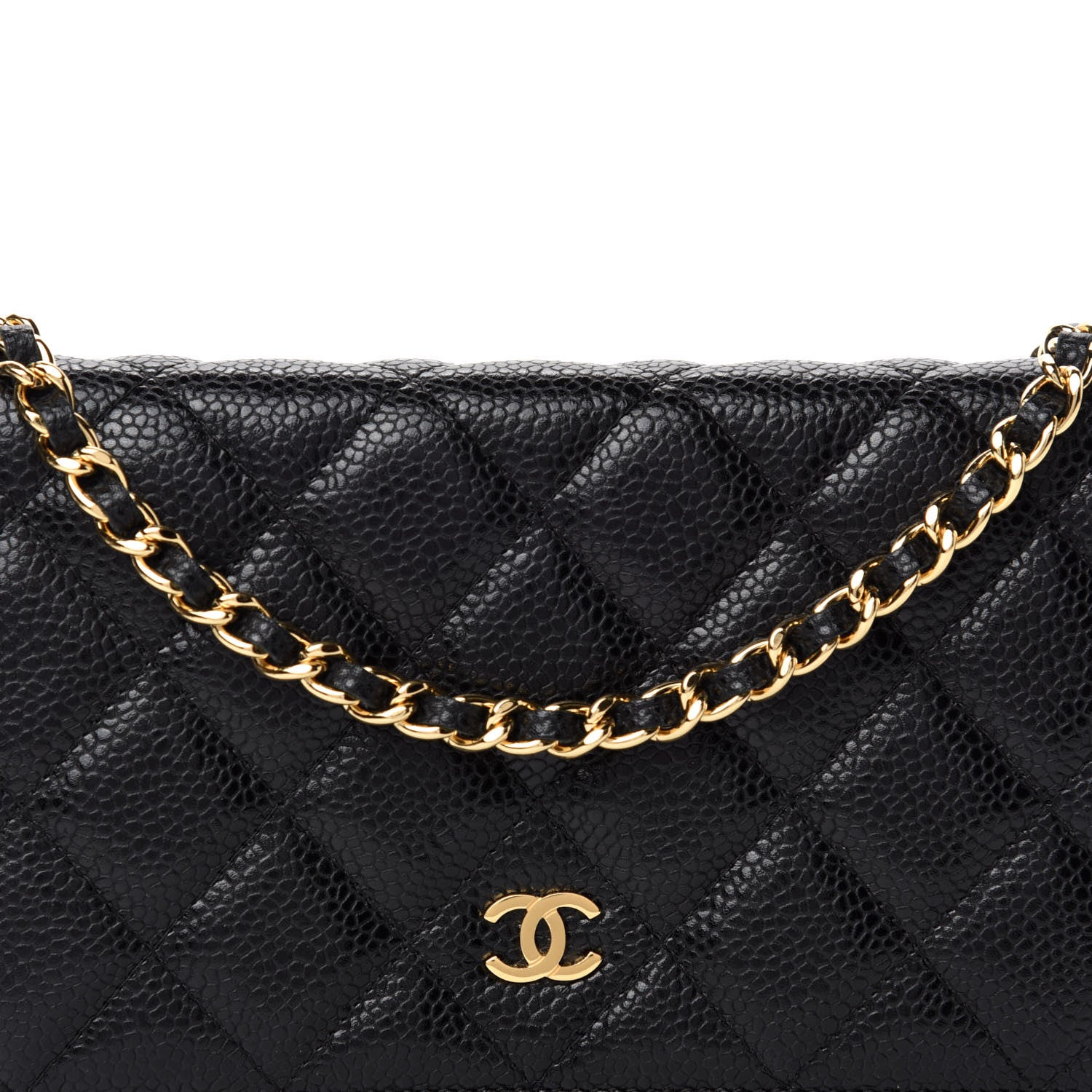Chanel Caviar Quilted Wallet On Chain WOC Black 11 of 12