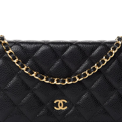 Chanel Caviar Quilted Wallet On Chain WOC Black 11 of 12