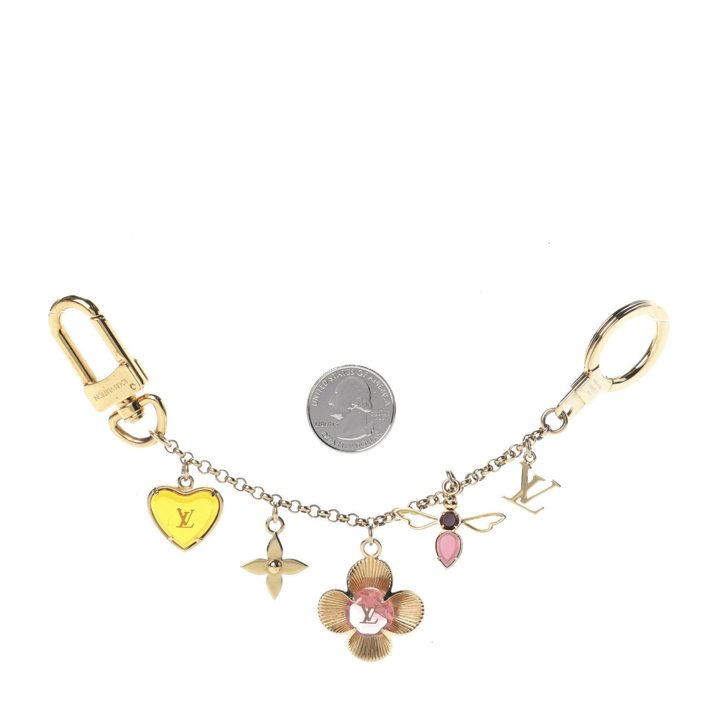 Bee Flower Chain Key Charm