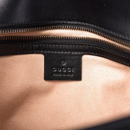 Gucci Calfskin Matelasse Small GG Marmont Shoulder Bag Black 5 of 9