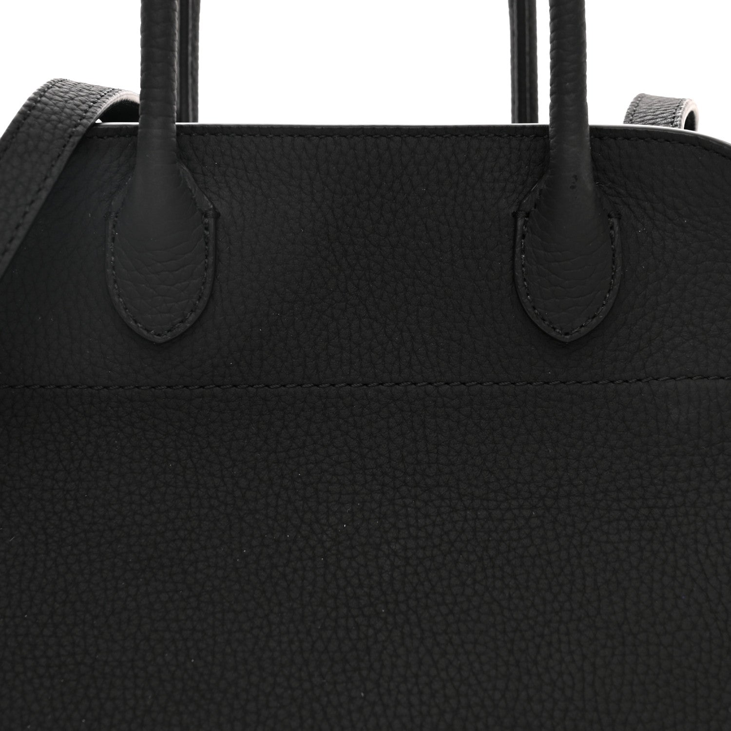 The Row Grained Calfskin Soft Margaux 10 Bag Black 7 of 9